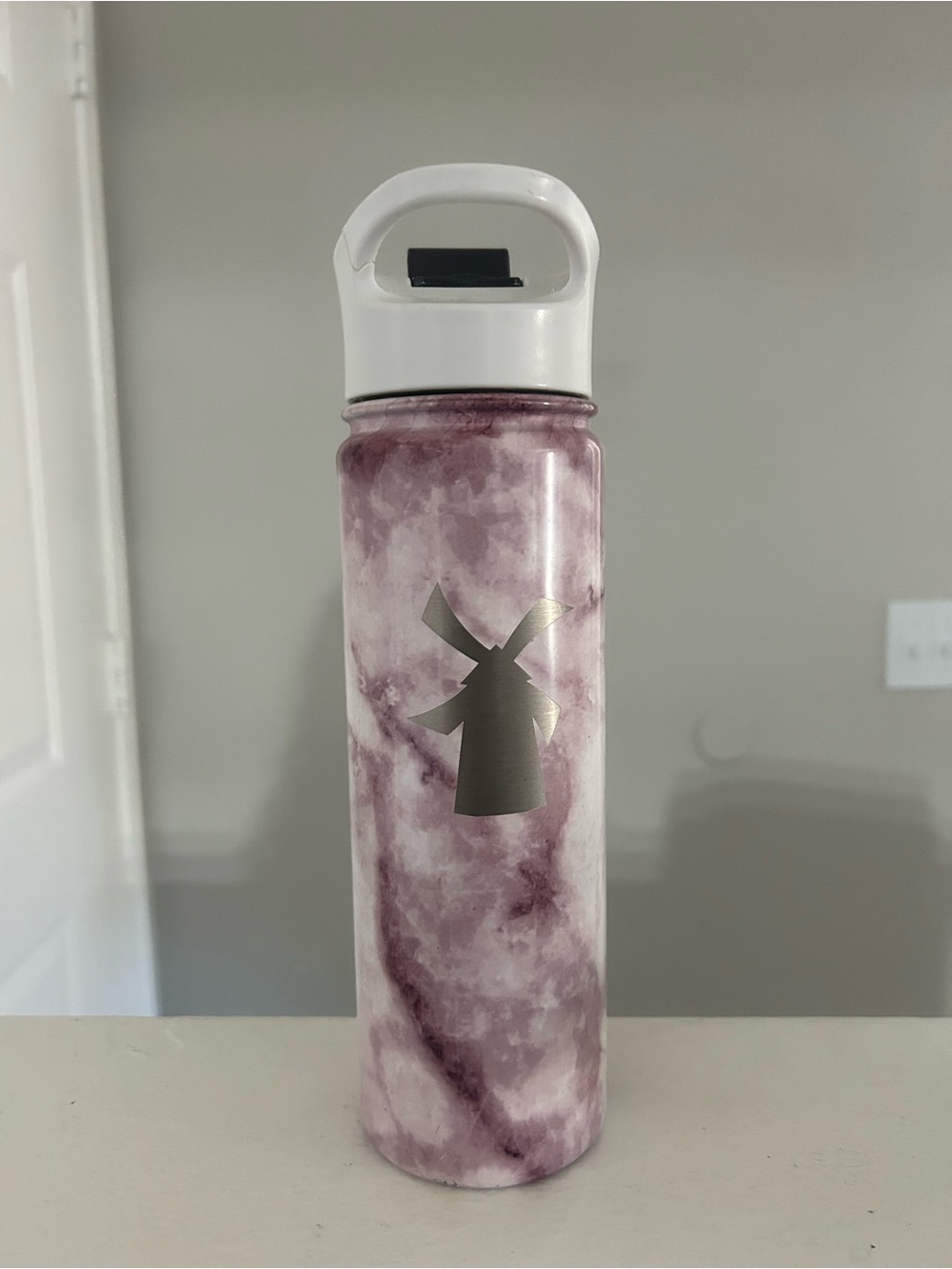 Dutch Bros Marbled Purple Insulated Bottle with White Lid